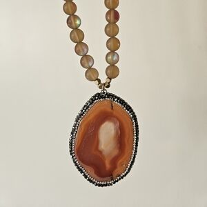 BRAND NEW Brown and Black Beaded Necklace